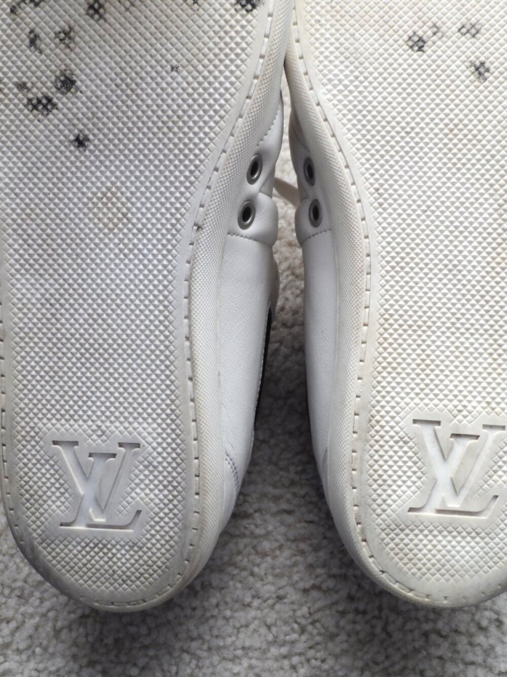 Louis Vuitton Off-White Leather baseball sneakers size 39/9US - Picture 14 of 15